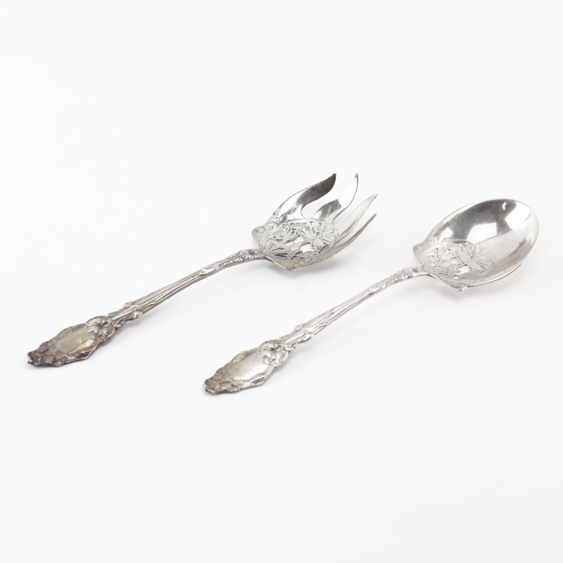 Art Nouveau Sterling Silver Serving Set