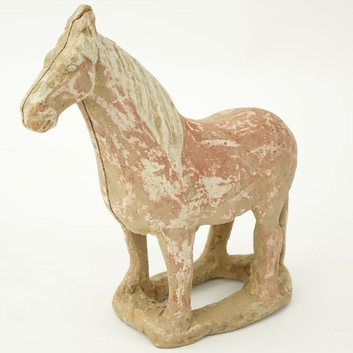 Chinese Han Dynasty (206BC-220AD) Pottery Walking Horse Figure