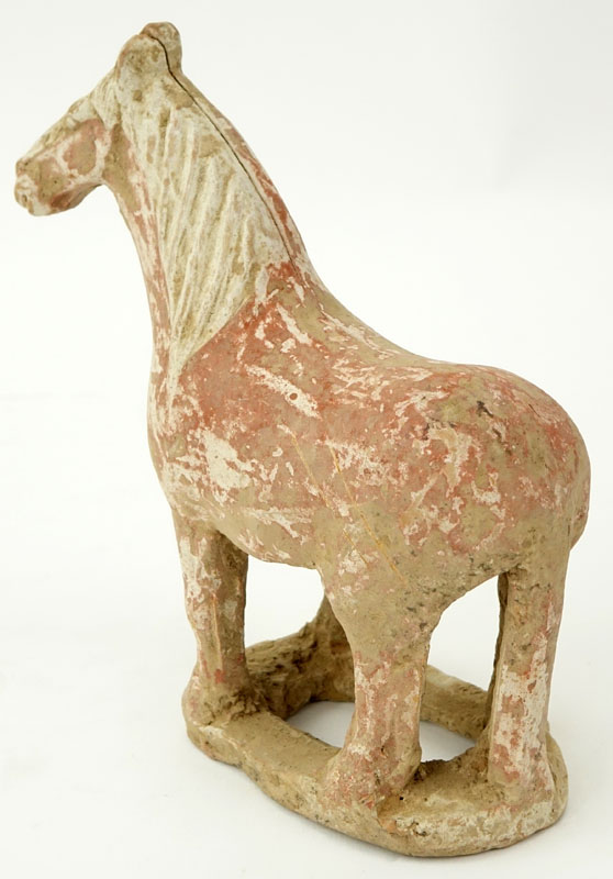 Chinese Han Dynasty (206BC-220AD) Pottery Walking Horse Figure