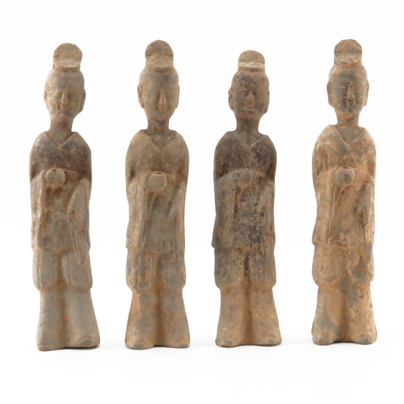 Four (4) Chinese Han Dynasty (206BC-220AD) Terracotta Tomb Figures