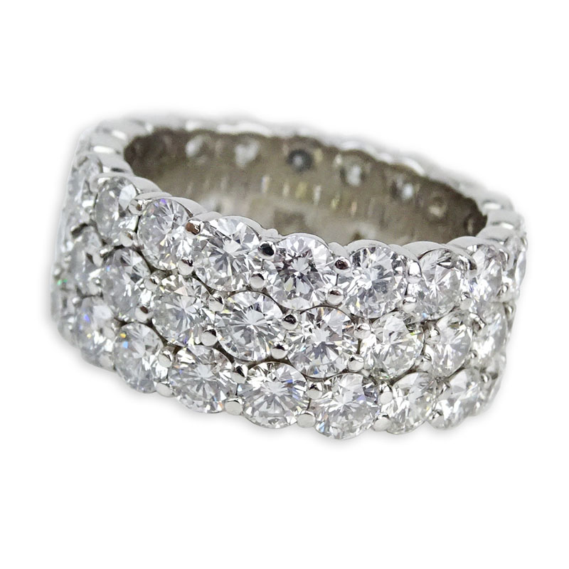 8.0 Carat Round Brilliant Cut Diamond and Platinum Eternity Band.