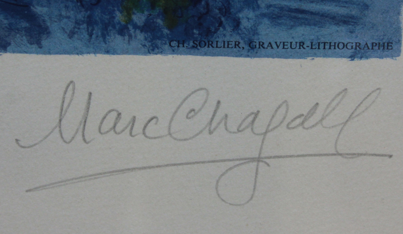 Marc Chagall, French/Russian (1887-1985) Color lithograph "Paris Sun"