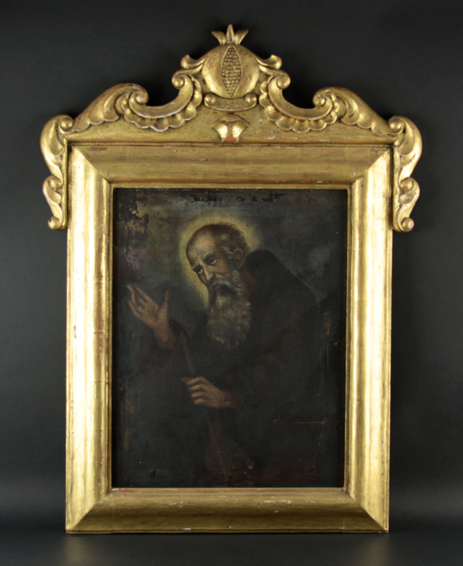 Antique Old Master Style Religious Painting "Holy Man"