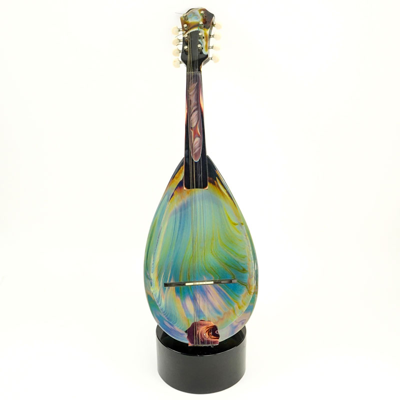 Dino Rosin Murano Glass Mandolin Sculpture