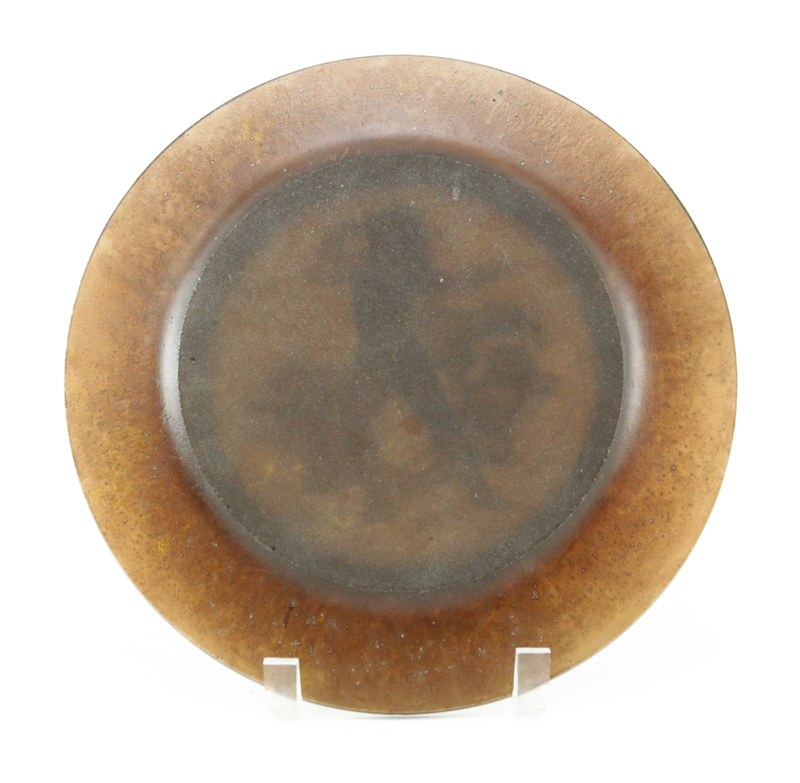 Circa 1970 Daum Pate de Vere "Ete" Jaune Plate