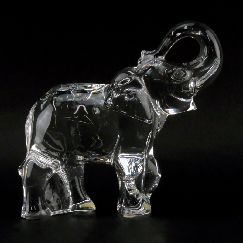 Baccarat Elephant Crystal Figurine in Original Box #762552