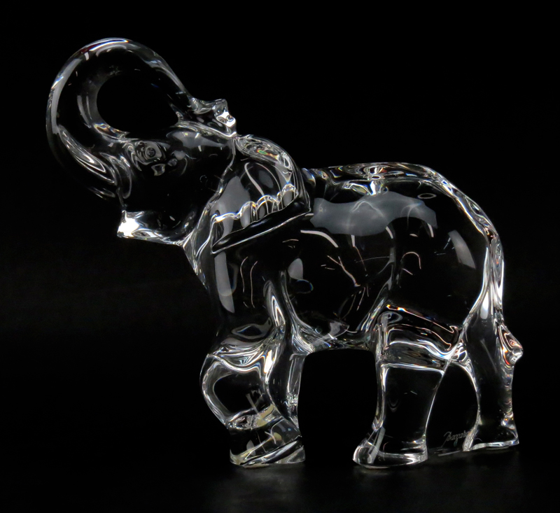 Baccarat Elephant Crystal Figurine in Original Box #762552