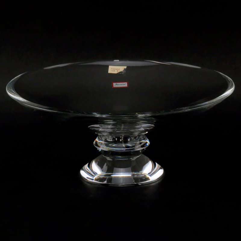 Baccarat "Vega" Crystal Pedestal Bowl in Original Box #722452