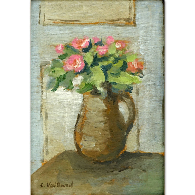 Oil on Board "Still Life". Bears signature E. Vuillard