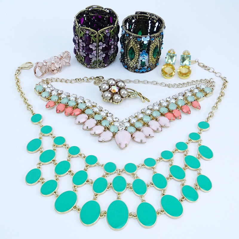 Grouping of Seven (7) Vintage Costume Jewelry