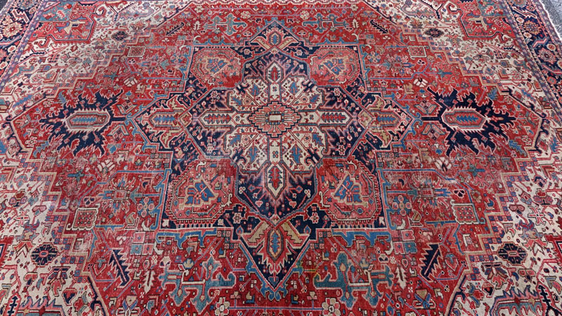 Semi-Antique Heriz Rug