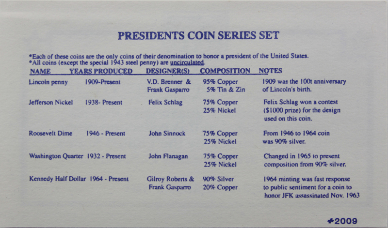 Lot of 31 Presidents Coin Series Sets