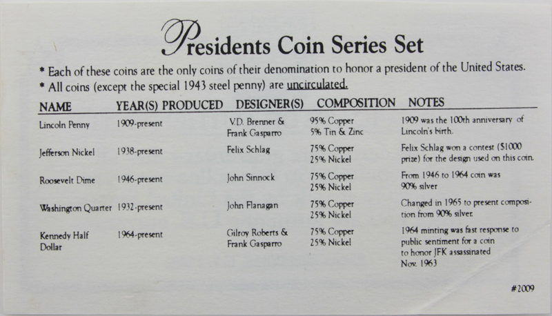 Lot of 31 Presidents Coin Series Sets