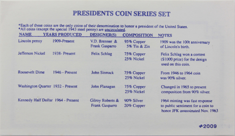 Lot of 32 Presidents Coin Series Sets