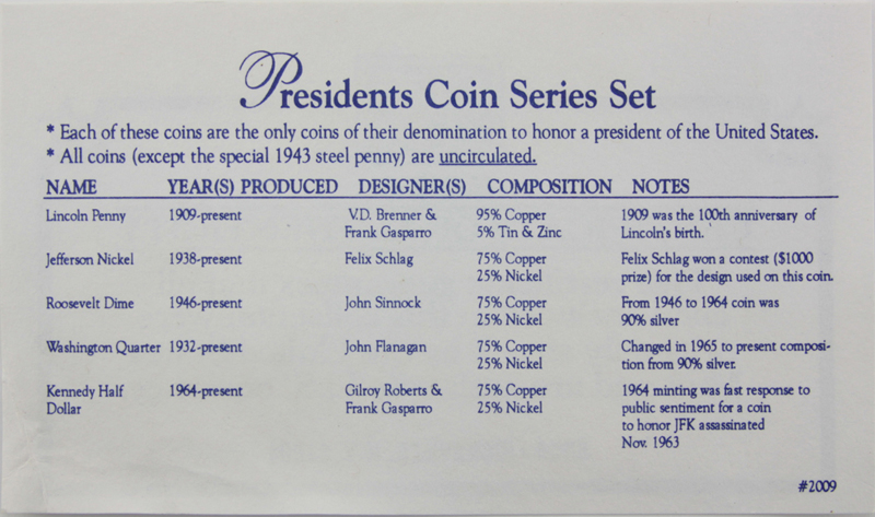 Lot of 32 Presidents Coin Series Sets