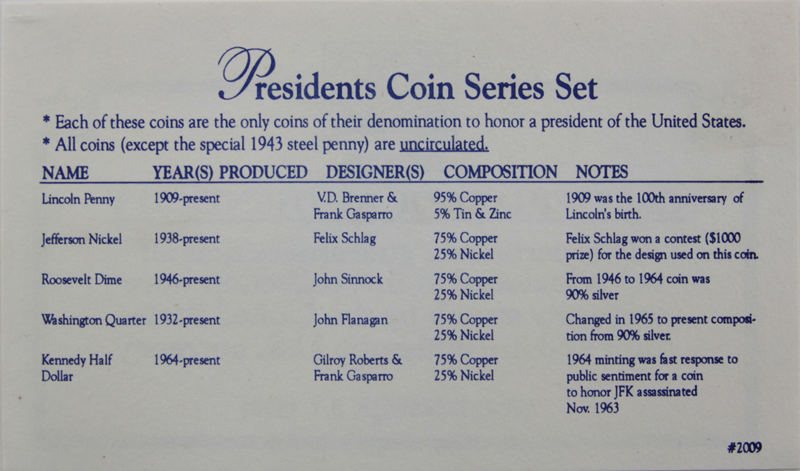 Lot of 32 Presidents Coin Series Sets