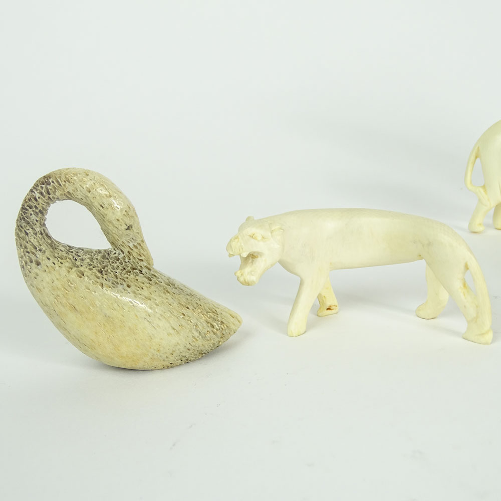 Two (2) Bone Animal Figures