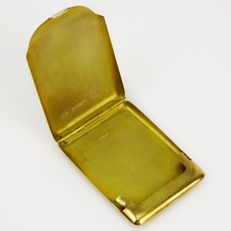 Vintage Asprey 9 Karat Yellow Gold Match Case with Asprey Box