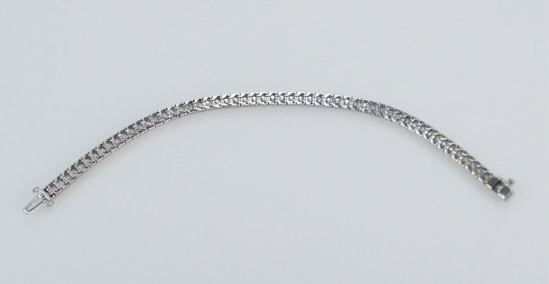 10.0 Carat French Cut Diamond and Platinum Bracelet.