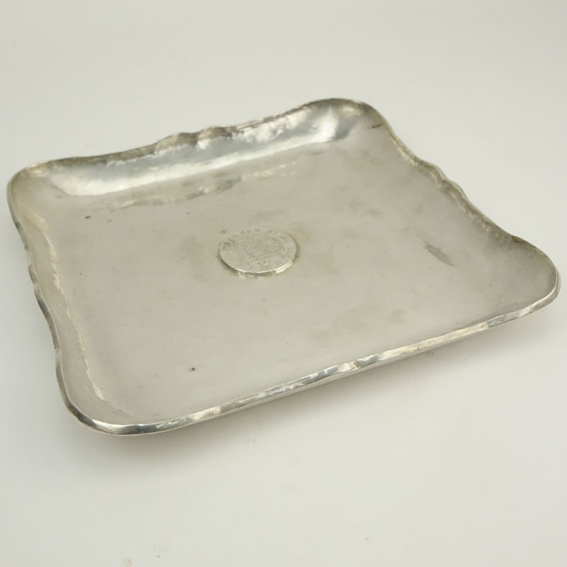 Vintage Sterling Silver  "Ferdin·VII·Dei·Gratia·" 1822 Coin Tray