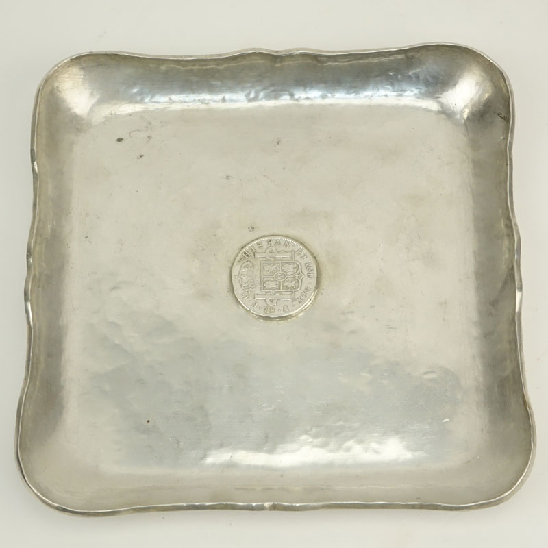 Vintage Sterling Silver  "Ferdin·VII·Dei·Gratia·" 1822 Coin Tray