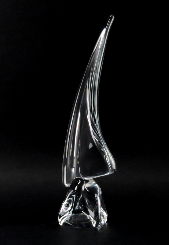Daum France Crystal Sailboat