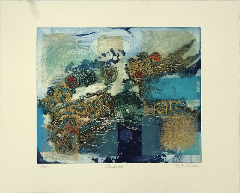 Grouping of Two (2) Serge Firer, Russian/Canadian (b-1954) "Nordic Poems" and "Breeze" Hand Colored Etchings