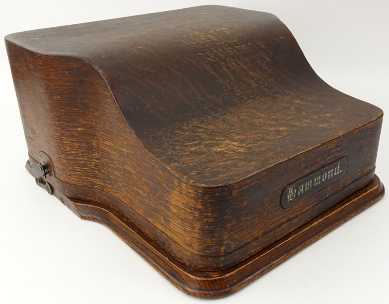 Circa 1905 Hammond Factory Co. New York, USA No. 12 Typewriter in Oak Case. 