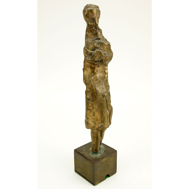 Herbert Kallem, American  (1909-1994) "Untitled" Bronze Abstract Standing Figure