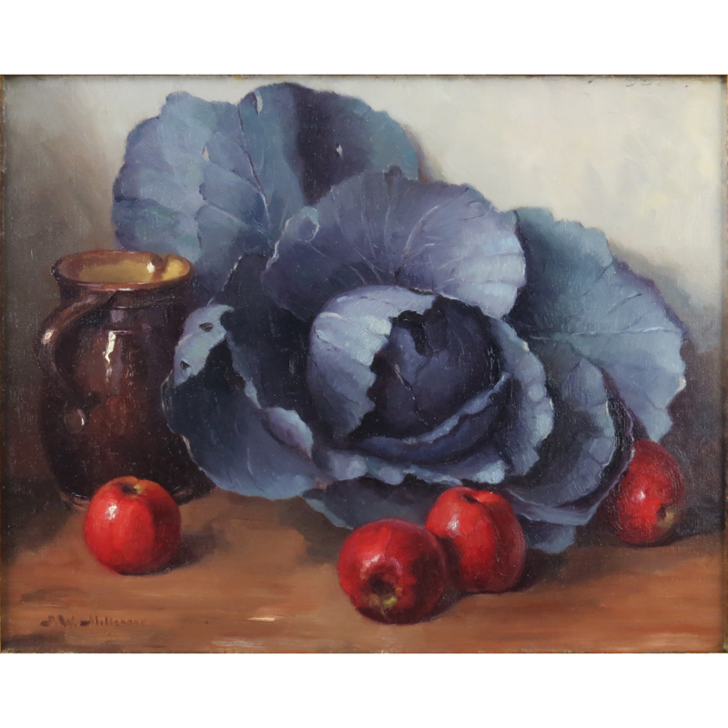 Peter Wilhelm Millenaar  (1887 - 1978) Oil on canvas "Still Life" Signed lower left