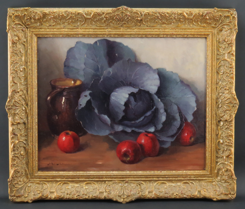 Peter Wilhelm Millenaar  (1887 - 1978) Oil on canvas "Still Life" Signed lower left