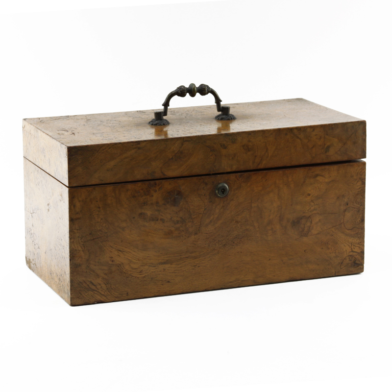 19th Century Bramahs London Burlwood Tea Caddy