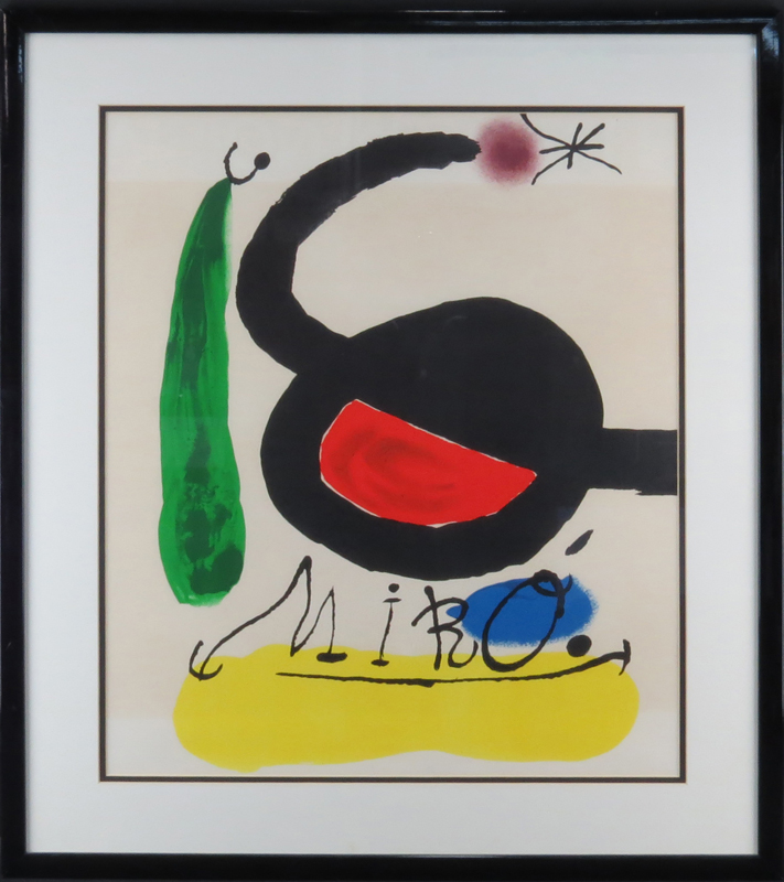 After: Joan Miró, Spanish (1893-1983) "Galerie Vision Nouvelle",1970 Color Print