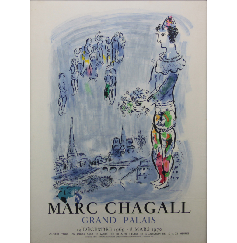 After :Marc Chagall, French/Russian (1887-1985) Grand Palais Exhibition poster Dated 1969-1976