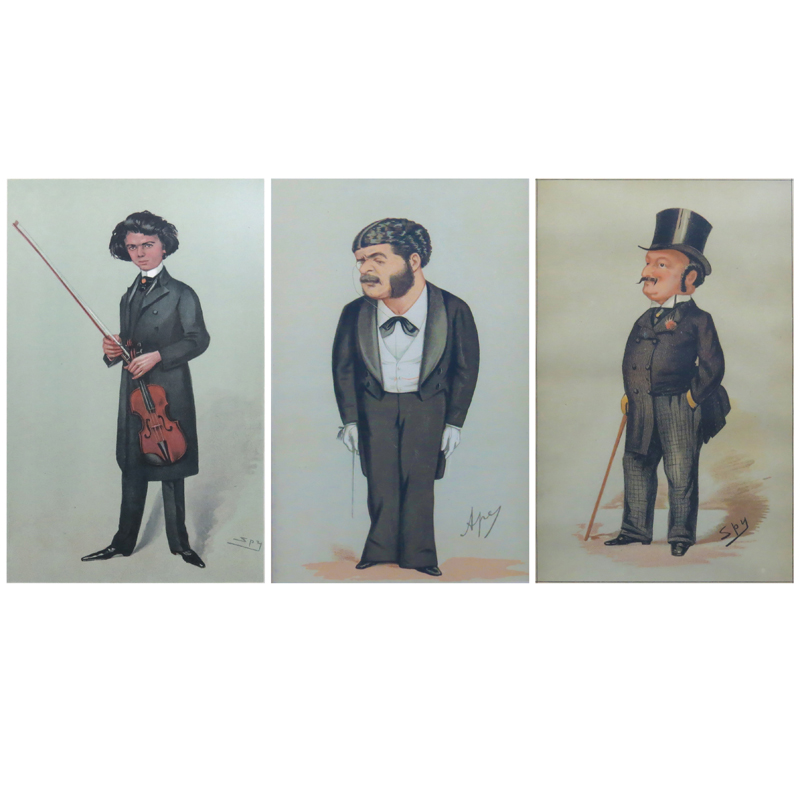 Grouping OF Three (3) Circa 1960s Vanity Fair Original Prints by Spy