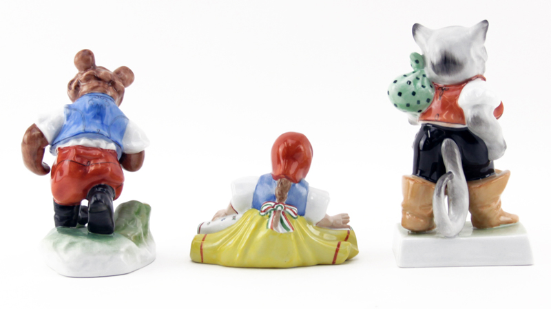 Grouping of Three (3) Herend Handpainted Figurines