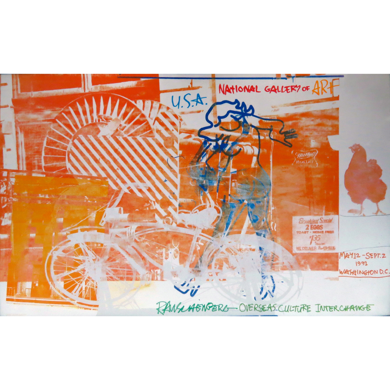 After: Robert Rauschenberg, American (1925-2008) Color poster "USA National Gallery Of Art"