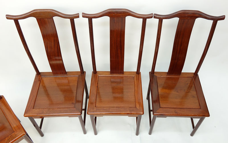 Set of Four (4) Chinese Yoke Back Side Chairs