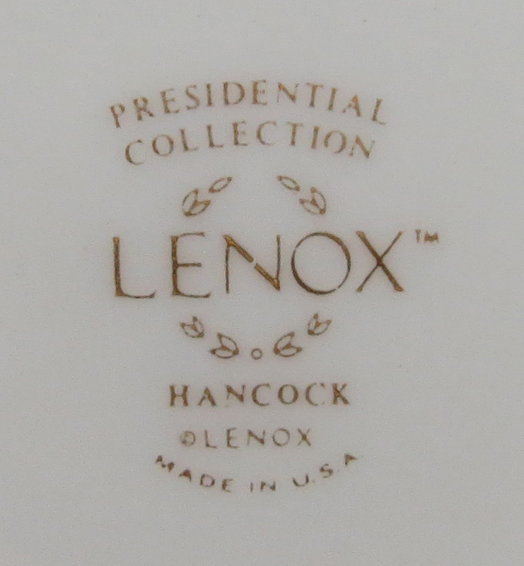 Ninety Four (94) Piece Lenox "Hancock" Presidential Collection Gilt Porcelain Dinnerware
