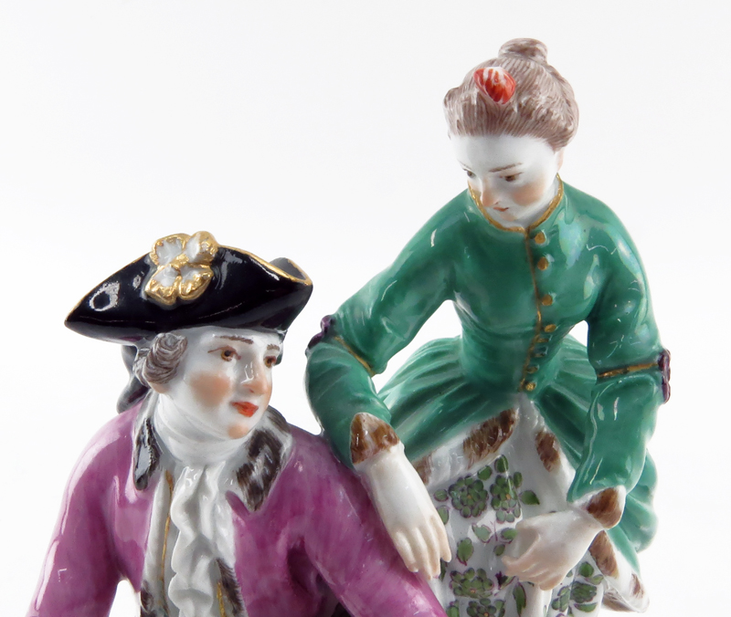 Meissen Porcelain Figurine "Lacing The Skates"