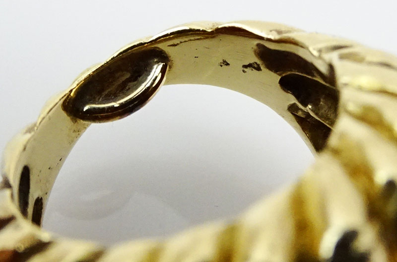 Vintage Heavy 18 Karat Yellow Gold Ring Attributed to David Webb