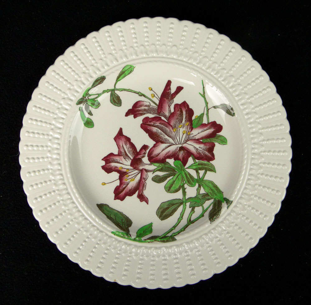 Twelve (12) Royal Cauldon, England Ceramic Dinner Plates in a Flower Series