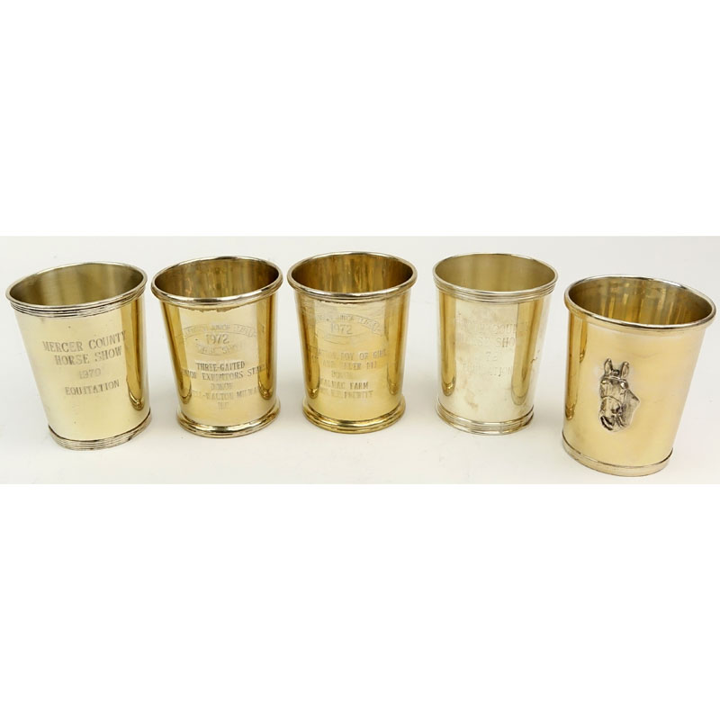 Collection of Five (5) Sterling Silver Julep Cups