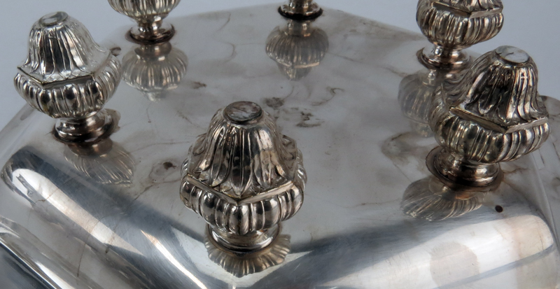 Pair of Circa 1855 English Robert Garrard Silver and Silver Plate Covered Vegetable Dishes