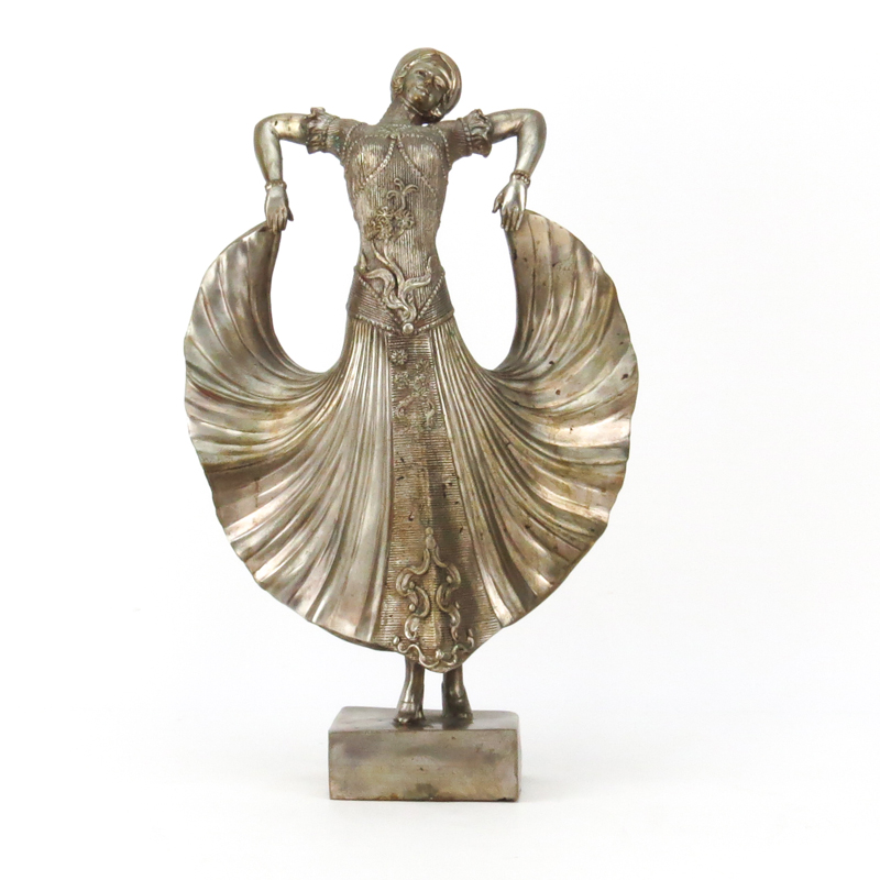 Modern Art Deco Chiparus Style Bronze Sculpture
