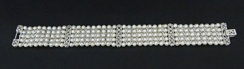 1.94 Carat Diamond and 18 Karat White Gold Bracelet.