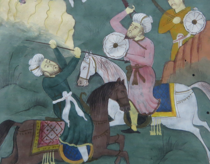 Four (4) Persian Miniature Paintings on Paper