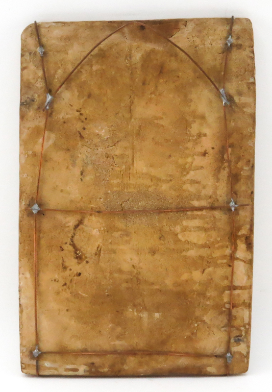 Antique Persian Glazed  Faience Pottery Plaque