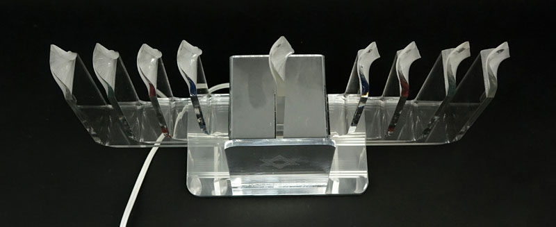 Contemporary Lucite Electric Menorah