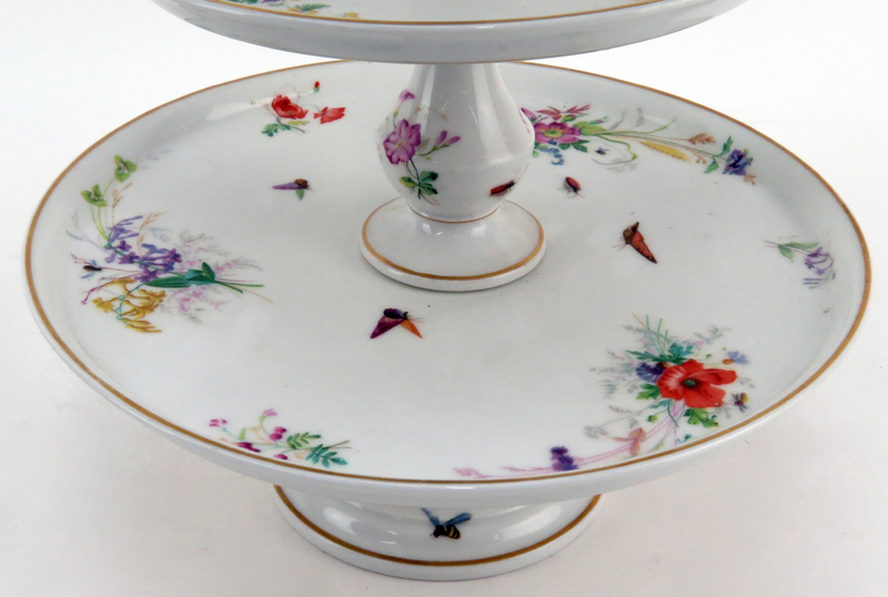 Grouping of Two (2) Hand Painted Porcelain Tabletop Items